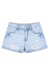 Детски къси дънкови панталонки за момиче, светло син цвят