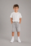 Детски къси дънкови панталонки за момче, сив цвят 