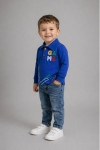 Детски комплект момче дълъг ръкав, син цвят