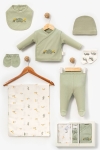 Бебешки комплект за изписване 7 части, зелен цвят