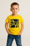 Детска тениска за момче,жълт цвят