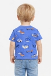 Детска тениска за момче, син цвят   
