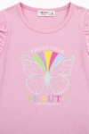 Детска тениска за момиче, розов цвят