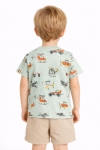 Детска тениска за момче, зелен цвят