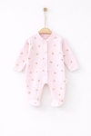 Бебешки гащеризон за момиче с дълъг ръкав, розов цвят
