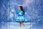 Рокля дълъг ръкав с чантичка Елза и Анна - Frozen