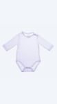 Бебешко боди дълъг ръкав Baby, бял цвят
