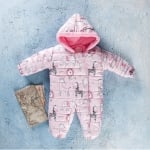 Детски космонавт момиче, светло розов цвят