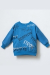 Детска блуза за момче с дълъг ръкав, син цвят