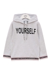 Детски суитшърт за момиче Hoodie, сив цвят