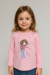 Детска блуза за момиче, розов цвят