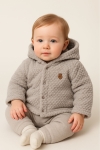 Бебешки суитшърт за момиче, сив цвят