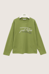 Детска блуза за момче с дълъг ръкав, зелен цвят