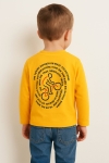 Детска блуза за момче с дълъг ръкав, жълт цвят