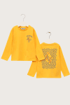 Детска блуза за момче с дълъг ръкав, жълт цвят