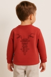 Детска блуза за момче с дълъг ръкав, оранжев цвят