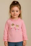 Детска блуза момиче дълъг ръкав,розов цвят