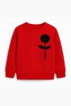 Детска блуза за момче с дълъг ръкав, червен цвят
