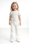 Детски панталон за момиче, бял цвят