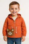 Детско яке момче, оранжев цвят