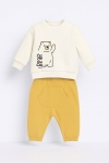 Детски комплект за момче с дълъг ръкав, жълт цвят