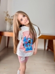 Детски комплект за момиче с къс ръкав Stitch,