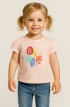 Детска тениска момиче, розов цвят