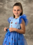 Детска рокля къс ръкав Stitch, син цвят