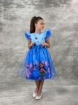 Детска рокля къс ръкав Stitch, син цвят