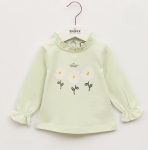 Детска блуза момиче дълъг ръкав, зелен цвят