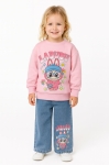 Детски комплект вата за момиче с дълъг ръкав, розов цвят 
