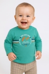 Детска блуза момче дълъг ръкав,зелен цвят