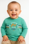 Детска блуза момче дълъг ръкав,зелен цвят
