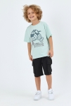 Детски комплект за момче с къс ръкав, цвят мента 