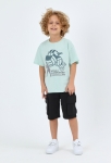 Детски комплект за момче с къс ръкав, цвят мента 