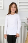 Блуза с дълъг ракав, бял цвят 