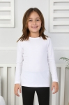 Блуза с дълъг ракав, бял цвят 