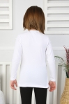 Блуза с дълъг ракав, бял цвят 
