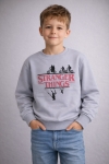 Детска блуза за момче с дълъг ръкав, сив цвят 