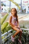 Цял детски бански за момиче Barbie, розов цвят