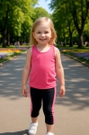 Детски клин 7/8, цикламен цвят