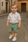 Детски къси панталонки, зелен цвят