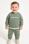 Детски комплект за момче дълъг ръкав, зелен цвят