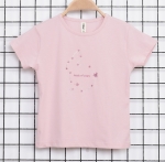 Детска тениска за момиче, розов цвят