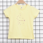 Детска тениска за момиче, жълт цвят