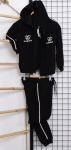 Детски спортен екип за момиче, черен цвят