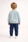 Детски комплект за момче с дълъг ръкав, светло син цвят 